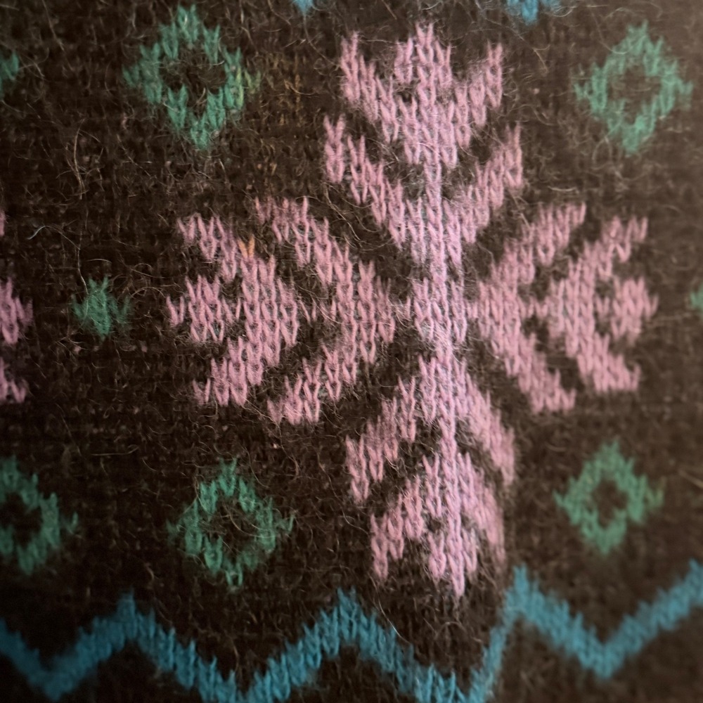 Álafoss Icewool Iceland Wool Sweater‎ Nordic Fair Isle Made Iceland M Vtg